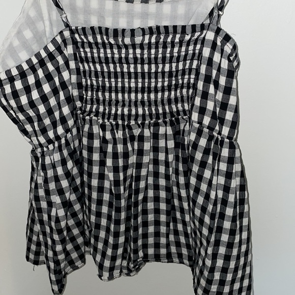 Plaid Gingham Peplum Tank Top - Picture 4 of 7